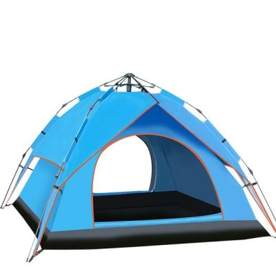 China Extended type 3-4 person camping tent family outdoor tourist portable quick opening camping tent for sale