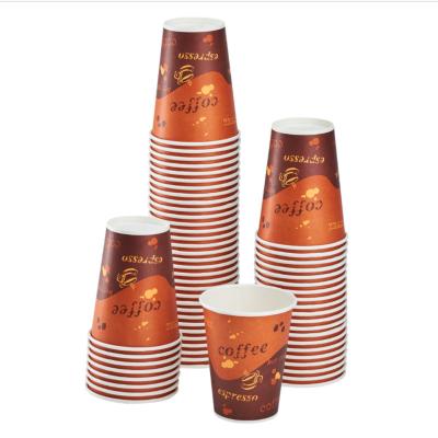 China Factory Custom Printed HARD AND THICK 8oz 12oz Degradable Disposable Hot Drinks Cup Coffee Tea Single Wall Paper Cups With Lids for sale