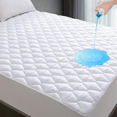 China Waterproof breathable waterproof fitted sheet Premium Bamboo Mattress pad Protector cover encasement for sale