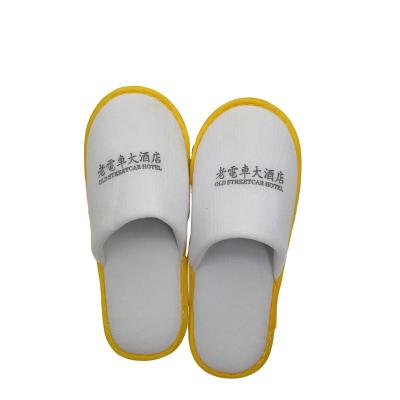 China Narrow Toe Hotel Slipper Custom High End Luxury Washable Disposable SPA Hotel Slippers Travel Airline Portable Slippers for sale