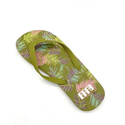 China Cushioning Fashion Summer Outdoor Mens Green Slippers Anti-skid Slides Flip Flop Sandals For Men for sale