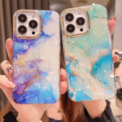 China IPhone 11 Luxury Marble Waterproof Shell Pattern Phone Case For 12 13 14 pro Max Plus Bumper Back Cover for sale