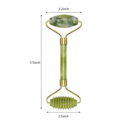 China 100% Best Quality Natural All Natural Green Jade Facial Rollers Massage Tools from Ridge Facial Massage Roller Wholesale for sale