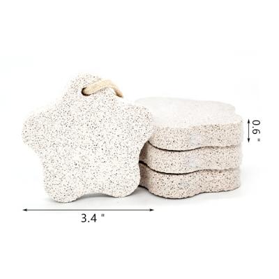 China Premium quality. Natural. Convenience to use. 1 Pack OEM Custom Shape BSCI Supplier Cute White Star-Shape Pumice Stone Bath Accessories For Natural Foot Pumice Stone for sale