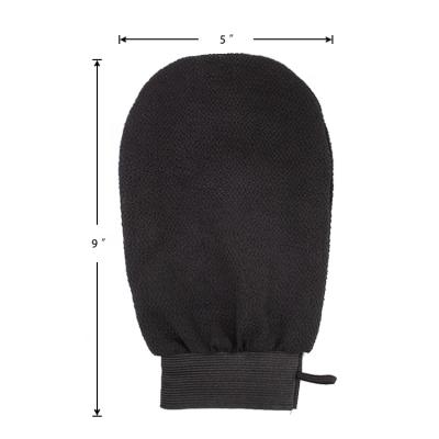 China EXFOLIATE Gloway Manufacturer Oem Viscose Black Exfoliating Gloves Custom Turkish Exfoliatging Glove For Dead Skin Cell Remover for sale