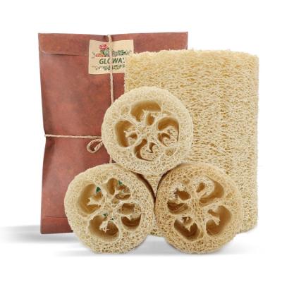 China All Natural BSCI Customized 1 Piece Biodegradable Body Scrubber All Natural Lufa Loofah Sponge For Bathing Or Washing Dishes for sale