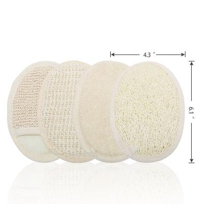 China All 100% Customized Natural Exfoliating Kinds Body Bath Loofah Scrubber Terry Cloth Sisal Lufa Pads 4 Bath Spa Loofah Sponge Exfoliating Scrubber for sale