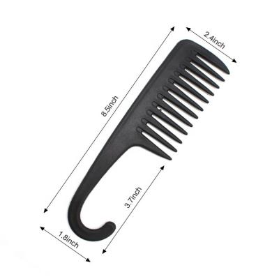 China LOGO Shower Hair Comb Detangling Tooth Comb Home Wide Brush with Hook for Wet or Dry Curly Hair for sale