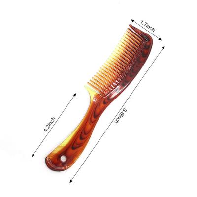 China Amber Combs Wholesale Plastic Barber Ergonomic Handle Salon Professional Hair Brush Comb With Handle for sale