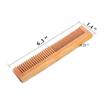 China Antistatic Customized Handcrafted Eco-friendly Biodegradable Wooden Bamboo Fine Tooth Comb Bamboo Comb for sale