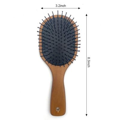 China FSC Nondisposable Certificated Eco Friendly Wooden Hair Brush Logo Hairbrush for sale