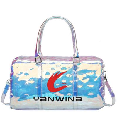 China 2021 Eco-Friendly Fashion Shoulder Clear Waterproof PVC Bags Women Handbags Ladies Shoulder Waterproof Fitness Bag For Outdoor Travel for sale