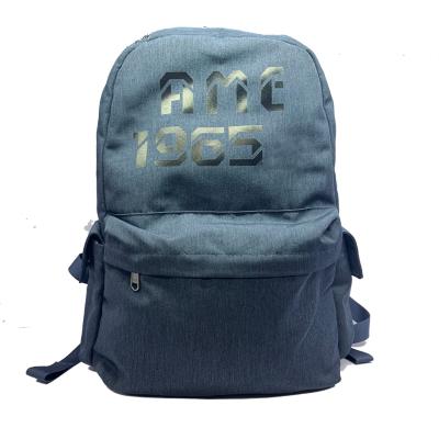 China Low MOQ OEM 20L anti-theft custom logo school laptop waterproof nylon material backpack with reflective string for sale