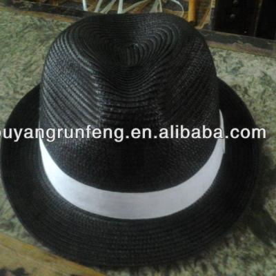 China Striped Felted Hat Hat Panama Polyester PP Hats for sale