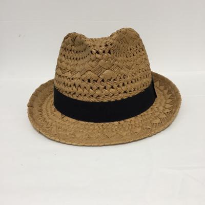 China 100% Handmade Paper C Panama Sombrero Straw Felted Hat Woven Brown Hats for sale