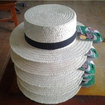 China Wheat Straw Straw Hats White Striped Hats for sale