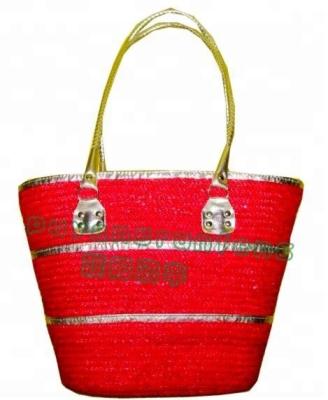 China Eco - Friendly Ladies Handbag Fashion Straw Shoulder Bag for sale