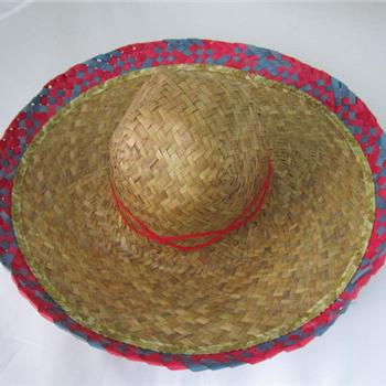 China Cavity Striped Straw Sombrero Mexican Hats for sale