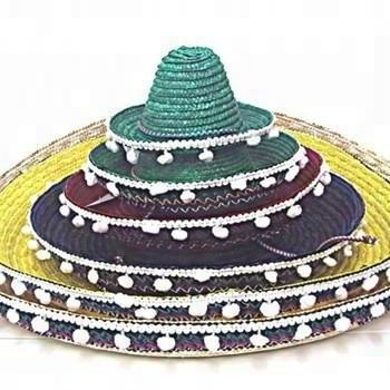 China Straw handmade sombrero wide brim hat for sale