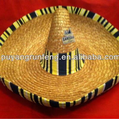 China Large Handmade Straw Sombrero Brim Hat for sale