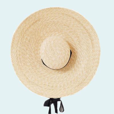 China Summer Straw Hat Women Ladies Fashion Custom Hat Wholesale Paper Running Panama Hat Striped for sale