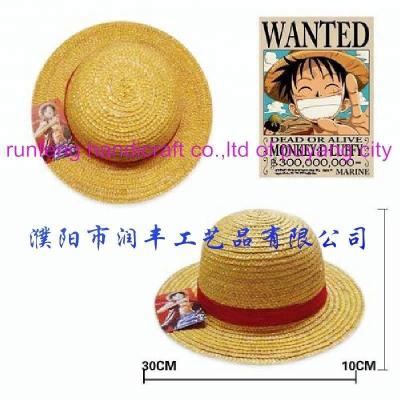 China Striped Monkey D. Luffy Straw Hat for sale