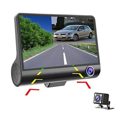 China NIGHT VISION 4 car dash cam car dvr 3 inch black box 1080p car front camera recording dash cam car dvr 3 lens small for sale