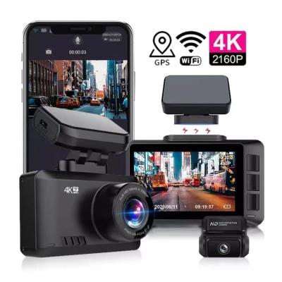 China Mini NIGHT VISION Dashcam 4k car dvr 2 channel dash cam wifi gps hd night vision sony front and rear dual lens 4k dash cam for sale