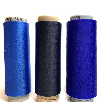 China Anti-bacteria DTY 50D/24F Violet Color With GRS Bright Color Stability Recycled Dope Dyed Fresh Dried Polyester Yarn For Crochet Knitting Fabric for sale