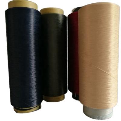 China Anti-bacteria 150D/288F AATCC High DTY Light Color Stability Polyester Anti-UV Dope Dyed Yarn for sale