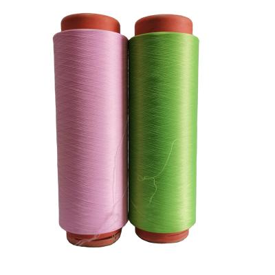 China Red Anti-Bacteria DTY 75D/36F 1000 Hours Grade High 4 Color Fastness UV Protection Dope Dyed SD NIM Polyester Color Knitting Yarn For T Shirt for sale