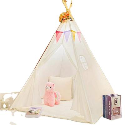 China China hot sale high quality special design white teepee tent foldable for kids wood for sale