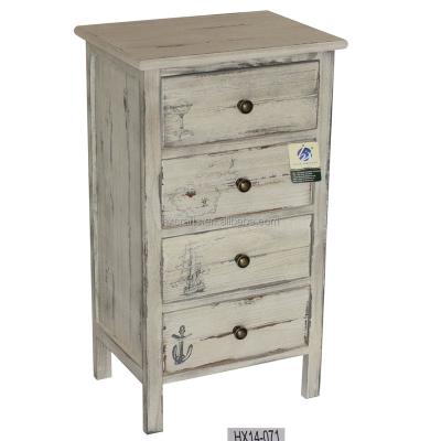 China Eco - Friendly Shabby Chic Vintage Antique Wooden Cabinet Drawers for sale