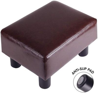 China stool home & Ottoman TOUCH-RICH Footstool Small Ottoman Stool PU Leather Seat Modern Chair Stool for sale