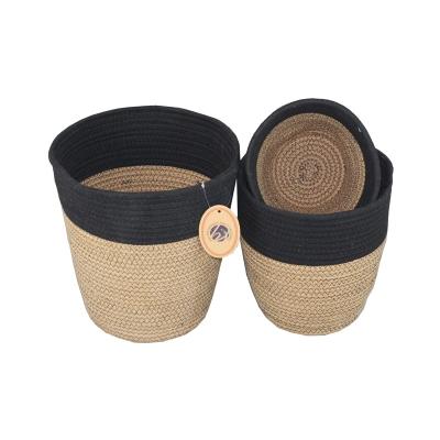 China Sustainable Basket Vegetable Plankton Universal Chic Woven Belly Storage Basket for sale