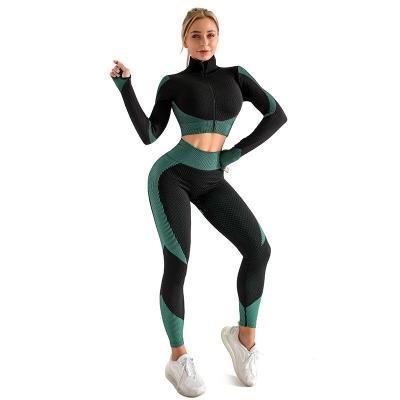 중국 Autumn and winter style high stretch yoga gym breathable warm clothes for women yoga sportswear 판매용