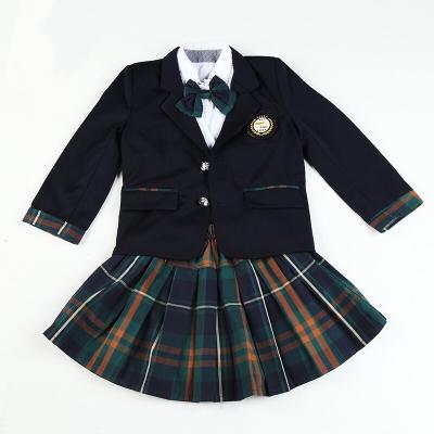 Chine British school uniform children's primary and secondary school students wind plaid suit skirt suit OEM à vendre