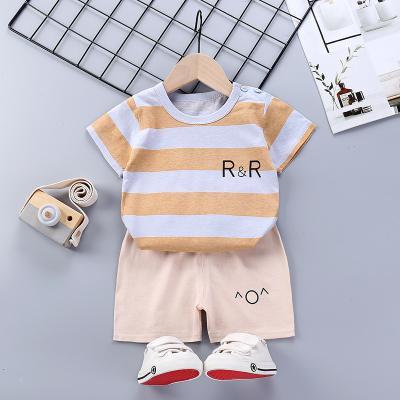 China Cute Toddler Baby Boy Summer Clothing Set Children's Cotton Short Sleeve T-Shirt for sale