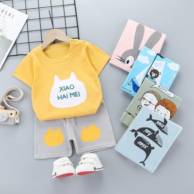 中国 Wholesale Custom Cute Baby Clothes Cotton Cute Print Short Sleeve Costume Kids Clothing Children Clothing 販売のため