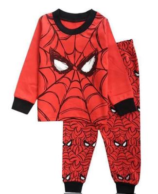 China New Children's Spiderman America Boys Pajamas Captain Breathable Pajamas Children's Long Sleeve Suit 2 Pieces Te koop