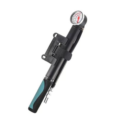 China Tires For Bicycles Good Quality Manual Aluminum Alloy Portable High Pressure Bicycle Pump With Meter for sale