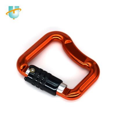 China High Quality Heavy Industry 20KN Security Aluminum Mounting Carabiner With Twist Lock for sale