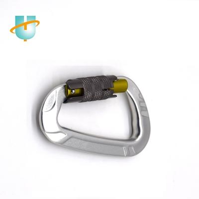 China Heavy Industry Big D Stock Shape 8CM Aluminum Carabiner For Rearing for sale