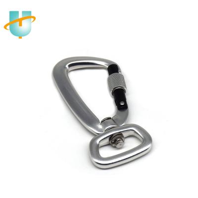 China Classic Outdoor Multi-Use 12KN Aluminum Clip Hanger Portable Carabiner Hook Gear For Dog Leashes for sale