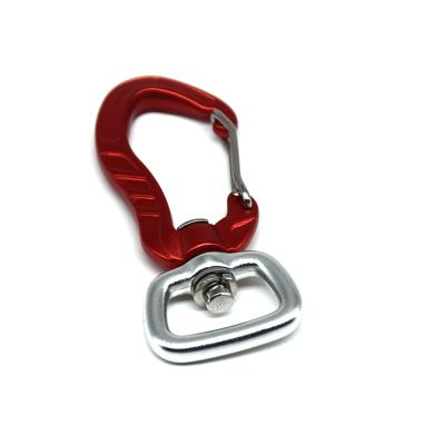 China Super lightweight heavy industry aluminum alloy swivel spring carabiner hook china factory for sale