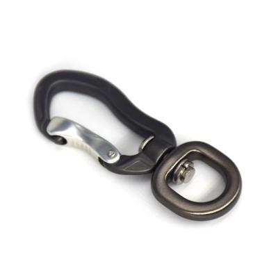 China Heavy industry 4KN hookhigh quality aluminum alloy swivel spring carabiner for sale