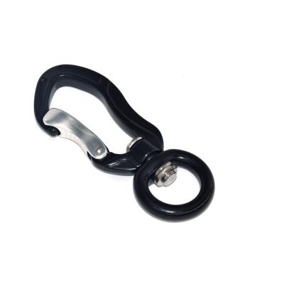 China Super Lightweight Heavy Industry Aluminum Alloy 4kn Swivel Spring Carabiner Hook for sale