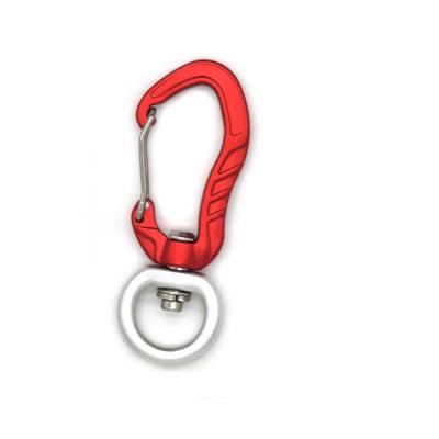 China Super Lightweight Heavy Industry Aluminum Alloy 4kn Swivel Spring Carabiner Hook for sale