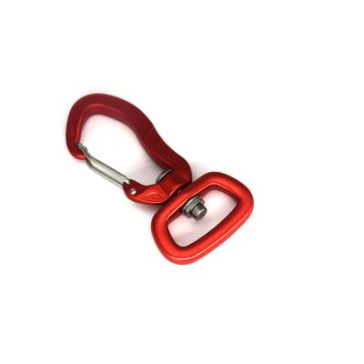 China Super Lightweight Heavy Industry Aluminum Alloy 4kn Swivel Spring Carabiner Hook for sale