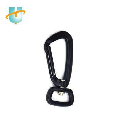 China Custom Logo Outdoor Camping Mounting Black Wholesale Camping Swivel Carabiner Hook With Twist Lock for sale